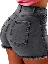 Shorts vaqueros ajustados de cintura alta